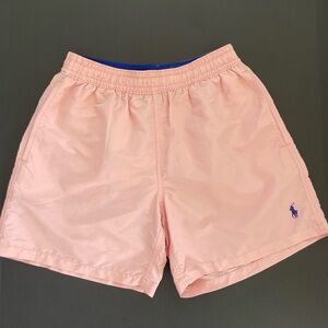 Polo Ralph Lauren Mens Swim Trucks Athletic Shorts Pink Size M Logo